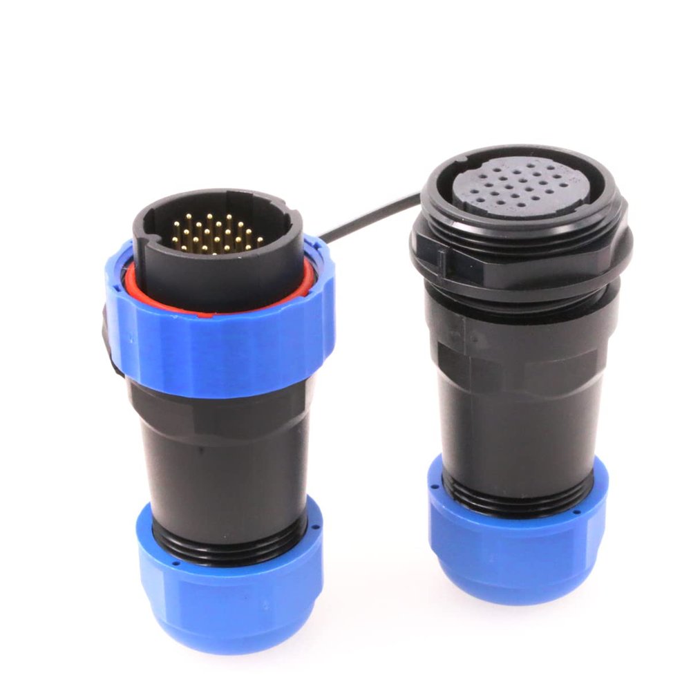 ZBLZGP SD28 22 Pin Connector Waterproof IP68 Aviation Outdoor Marine Electrical Connector Quick Disconnect Male Female Panel Mount Cable Plug Socket 5A
