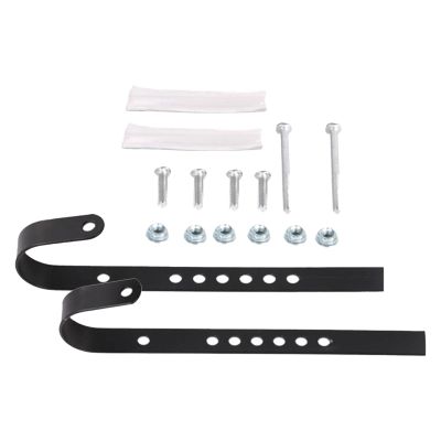 UGPLM Adjustable Bike Basket Hook, 2-Piece Metal Mounting Bracket for Bicycle Handlebar Baskets, Quick Release