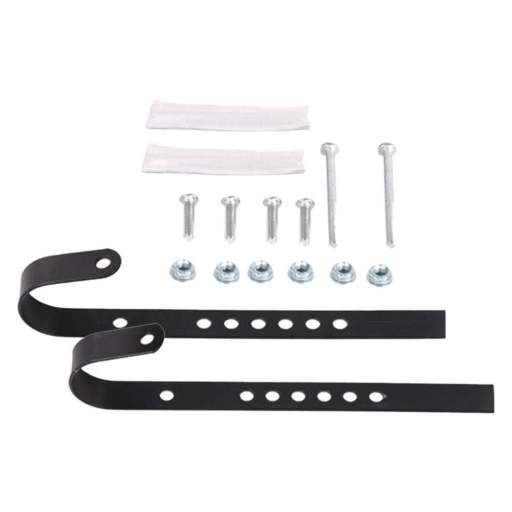UGPLM Adjustable Bike Basket Hook, 2-Piece Metal Mounting Bracket for Bicycle Handlebar Baskets, Quick Release
