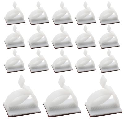 50 Pieces Adhesive Cable Clips White, Wire Management Holder Cord Organizer