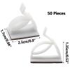 50 Pieces Adhesive Cable Clips White, Wire Management Holder Cord Organizer view 2