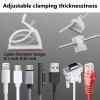 50 Pieces Adhesive Cable Clips White, Wire Management Holder Cord Organizer view 3