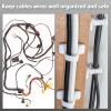 50 Pieces Adhesive Cable Clips White, Wire Management Holder Cord Organizer view 4