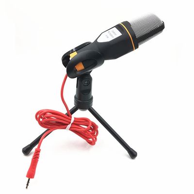SEIWEI Computer Capacitor Microphone with Tripod Stand Bracket, Suitable for Recording, Gaming, Desktop