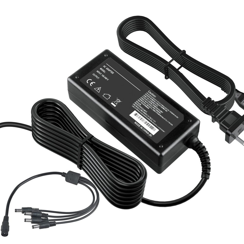 SKKSource Premium 3Amp Power Adapter with 4 Way Splitter Compatible with Night Owl Cameras