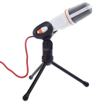 SEIWEI Computer Capacitor Microphone with Tripod Stand Bracket, Suitable for Recording, Gaming, Desktop