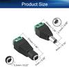 Juvielich 2 Pairs 5.5x2.1mm DC Connector Male Female Jack Power Adapter Purple for Led Strip CCTV Camera Cable Wire Ends view 2