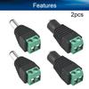 Juvielich 2 Pairs 5.5x2.1mm DC Connector Male Female Jack Power Adapter Purple for Led Strip CCTV Camera Cable Wire Ends view 4