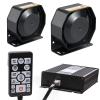 BooYu 12V 400W 37 Tones Police Warning Emergency Siren PA System [Slim Speaker Horn][Handheld Microphone][Hands-Free][2 x 15A Switches] for Firefighter Ambulance Vehicles Truck Car SUV ATV UTV view 1
