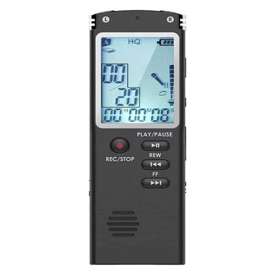 TOEWOE Digital Voice Recorder for Lectures Meetings - Portable Recording Devices with Playback, Mini Audio Recorder, USB Rechargeable, Black (Size : 8GB)