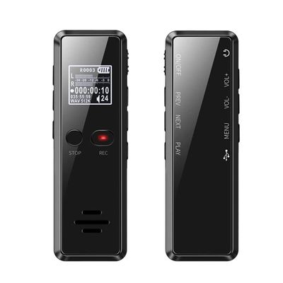 TOEWOE Digital Voice Recorder, Stereo HD Recording Voice Recorder, Voice Activated Recorder with Playback for Lectures, Meetings, Interviews, Mini Audio Recorder (Size : 16GB)