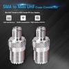 TUOLNK Mini UHF to SMA Coaxial Adapter, 2pcs, Gold and Silver, Pure Copper and Nickel Plated, 50 Ohm, Low-Loss view 2