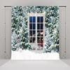 10x6.5ft Christmas Photography Background Outdoor Forest Snow North Pole Background Christmas Window Backdrops for Family Festival Decorations Photo Studio Props view 2