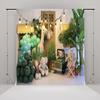 10x6.5ft Animal Backdrops Birthday Backdrops for Balloon Giraffe Monkey Lion Elephant Green Forest Background for Kids Newborn Portrait Photo Booth Props view 2
