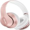 Glynzak Wireless Bluetooth Headphones Over Ear 65H Playtime HiFi Stereo Headset with Microphone and 6EQ Modes Foldable Bluetooth V5.3 Headphones for Travel Smartphone Computer Laptop Rose Gold view 1