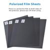 Adhesive Polarized Film Sheets 0/90/45/135 Degree Polarizer Linear Polarizing Filter 11.8x9 inches for Screen Repair and Educational Physics, 4 Pack view 3