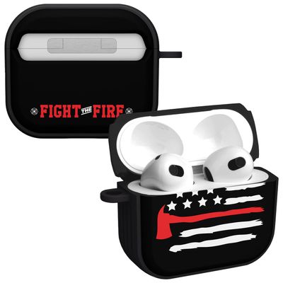 AFFINITY BANDS Firefighter HDX Case Cover Compatible with Apple AirPods Gen 3 (Axe Flag Black)