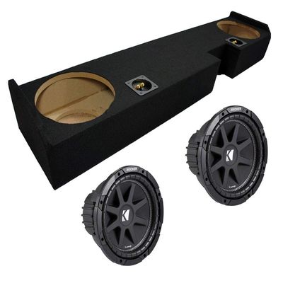 KICKER 10C10-4 Compatible with Ford F-250 F-350 01-12 Loaded Dual 10" C10 Subwoofer Box 2 Ohm (10C10-4)