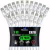 Maximm Cat 6 Ethernet Cable 7 ft (20-Pack) - High-Speed LAN Cable, Internet Cable, Patch Cable, and Network Cable - UTP, 10Gbps, 550MHz Ethernet Cord - White view 1
