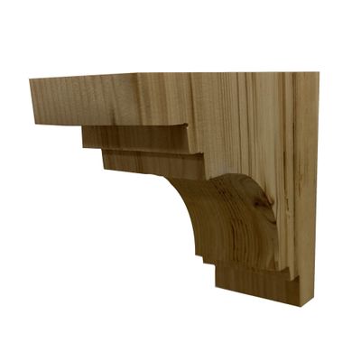 Modern Timber Craft Reclaimed Barnwood 3x6x6 Decorative Antique Corbels | Farmhouse Rustic Wood Corbel Set of 2