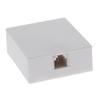 Beszin (1-Piece) RJ12 (6P6C) Modular Single Port Surface Mount Jack Box White for Telehone/Phone Line with Mounting Screws view 1
