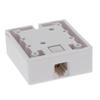 Beszin (1-Piece) RJ12 (6P6C) Modular Single Port Surface Mount Jack Box White for Telehone/Phone Line with Mounting Screws view 2