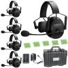 cametv Kuminik8 1.9GHz Wireless Intercom Headset System Noise Cancellation Zero Latency Full Duplex 5 Person Team Communication with Hardcase for Church Boating TV Film Production Drone view 1