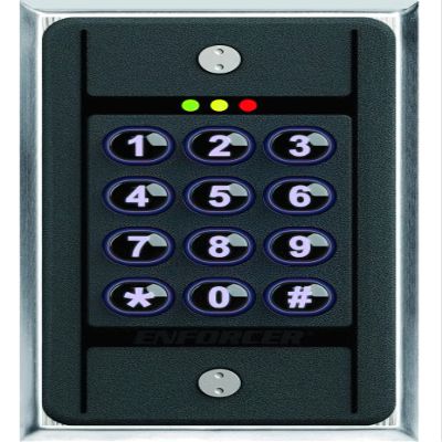 Seco-Larm SK-B111-PQ Bluetooth Access Controller Indoor Single-Gang Keypad with Proximity Reader, Multiple User Types, App-Based Setup, Up to 200 Users, Easy Backup/Restore, Wrong-Code Lockout
