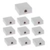 Beszin (10-Pack) RJ12 (6P6C) Modular Single Port Surface Mount Jack Box White for Telehone/Phone Line with Mounting Screws view 1