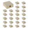 Beszin (25-Pack) RJ11 (6P4C) Modular Single Port Surface Mount Jack Box Ivory for Telehone/Phone Line with Mounting Screws view 1