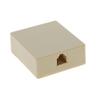 Beszin (1-Piece) RJ11 (6P4C) Modular Single Port Surface Mount Jack Box Ivory for Telehone/Phone Line with Mounting Screws view 1