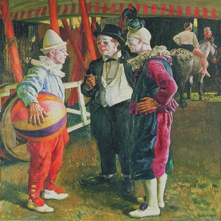 The Three Clowns : 1930 : Laura Knight : Archival Quality Art Print