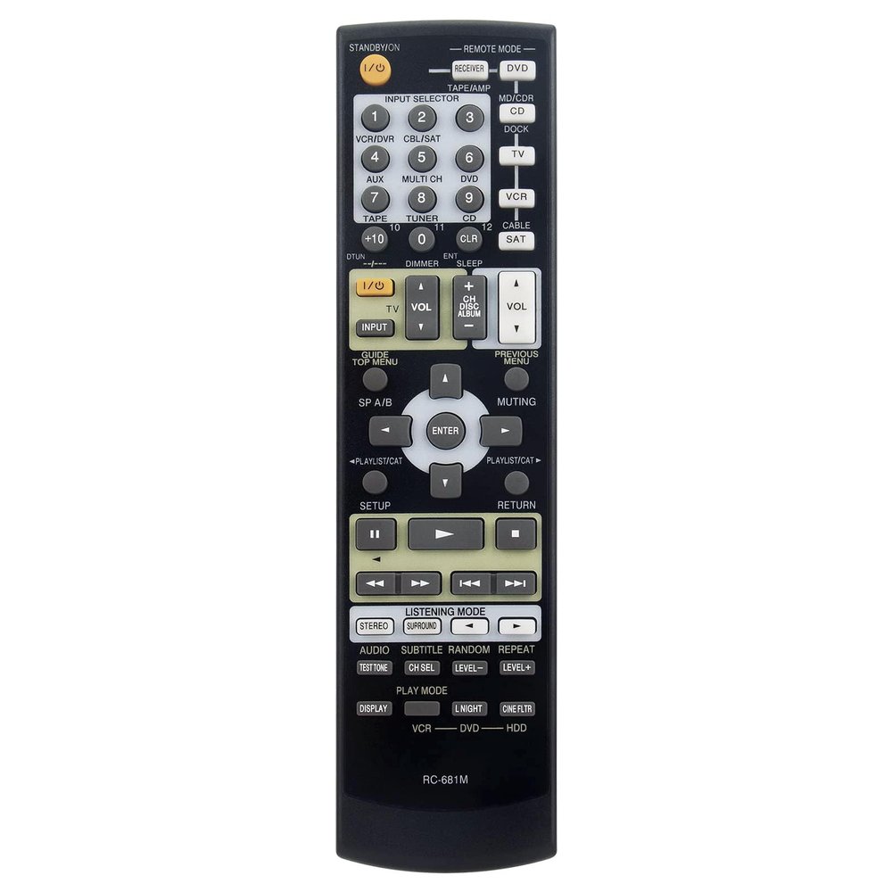 Beyution RC-681M Replace Remote Control Fit for Onkyo AV Receiver TX-SR575 TX-SR505 TX-SR505E TX-SR8550 HT-R550 RC645S HT-S4100 HT-S4100S HT-SR700TX-SR304S RC-645S RC-682M RC-608M