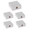 Beszin (5-Pack) RJ11 (6P4C) Modular Single Port Surface Mount Jack Box White for Telehone/Phone Line with Mounting Screws view 1