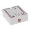 Beszin (5-Pack) RJ11 (6P4C) Modular Single Port Surface Mount Jack Box White for Telehone/Phone Line with Mounting Screws view 2