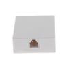 Beszin (5-Pack) RJ11 (6P4C) Modular Single Port Surface Mount Jack Box White for Telehone/Phone Line with Mounting Screws view 3