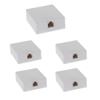 Beszin (5-Pack) RJ12 (6P6C) Modular Single Port Surface Mount Jack Box White for Telehone/Phone Line with Mounting Screws view 1