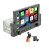 1Din Car Radio Android Auto/CarPlay Mirror Link 6.2 inch Touch Screen Reverse Image Bluetooth FM USB Colourful Light+8LED Camera view 1