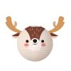 Bluelans Christmas Hanging Paper Lanterns Decorations Decorative Round Lanterns Lamps Christmas Santa Snowman Deer Ball Lanterns for Christmas Party Home Decor Supplies Elk view 1