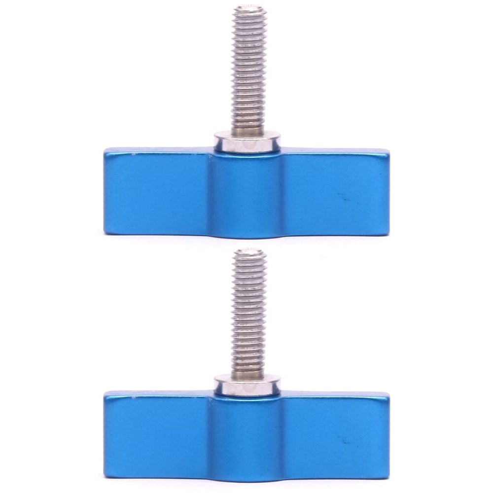 FEICHAO 2pcs M4 M5 M6 Handle Tight Lock Adjustable Wrench Screws Compatible with GoPro A7C SLR Camera Photography Accessory Connection (M5*17,Blue)