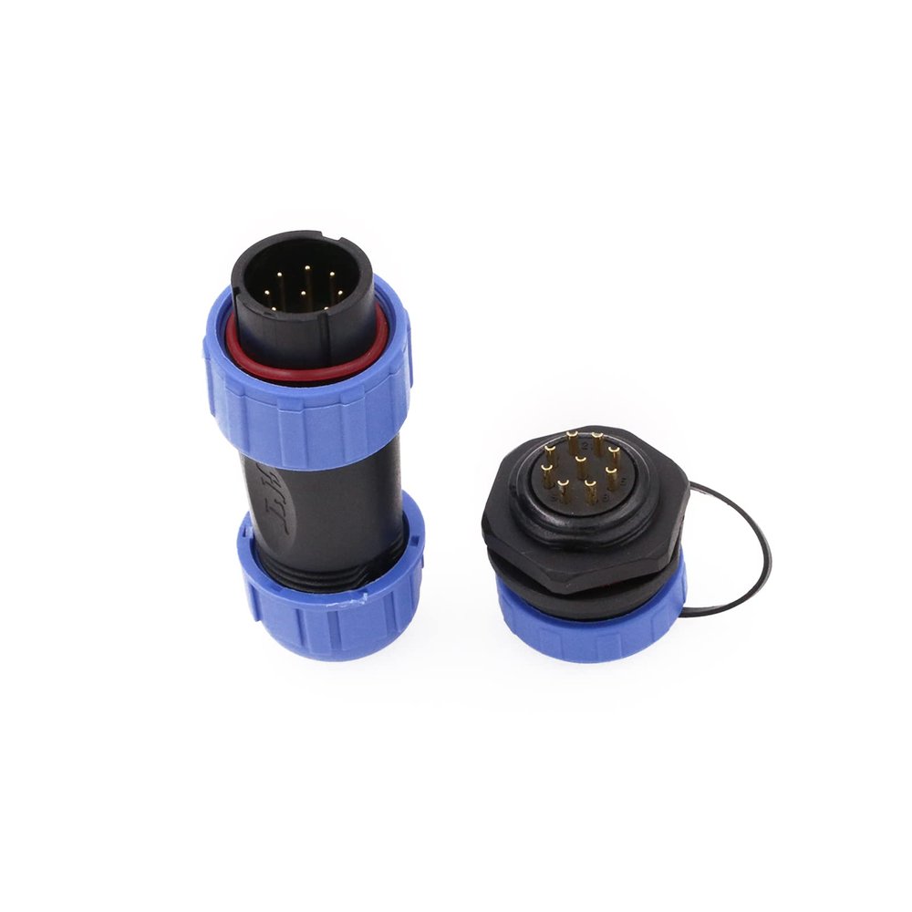 ZBLZGP SP21 9 Pin Back Nut Welding Electric Waterproof Connector Male and Female Panel Mount Plug Socket Aviation Circular Power Cable Wire Connector