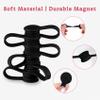 Viaky 6 Pcs Black Magnetic Cable Clips Organizer Earbuds Cords Winder Bookmark Whiteboard Noticeboard Fridge Straps USB Manager Keeper Wrap Ties for Kitchen, Home, Office and School view 4