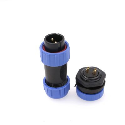ZBLZGP SP21 2 Pin Aviation Cable Connector,Male and Female Panel Mount Waterproof Connector,Outdoor Electrical Industrial Power Connector