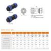 ZBLZGP SP21 2 Pin Aviation Cable Connector,Male and Female Panel Mount Waterproof Connector,Outdoor Electrical Industrial Power Connector view 4