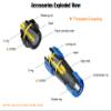 ZBLZGP SP21 5 Pin Solder Terminals Connector Threaded Coupling 21mm Male Female Plug in-line Cable Socket SP2110 SP2111 Waterproof Wire Connector view 3