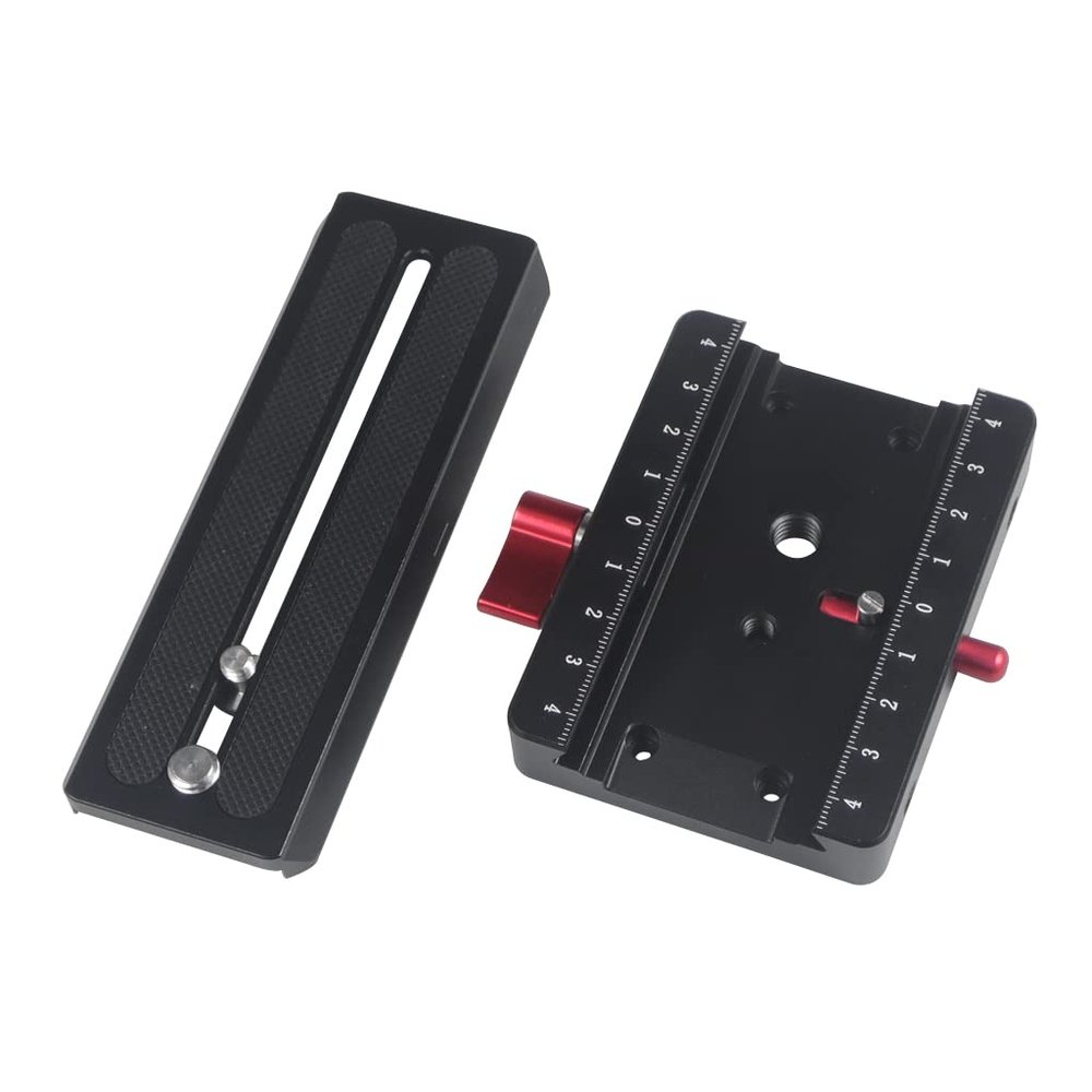 FEICHAO Quick Release Plate Base Adapter with 1/4'' 3/8'' Screw Hole for DSLR Camera Photography Tripod Accessories