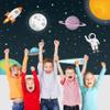 Renaiss 8x6ft Outer Space Backdrop Galaxy Astronaut Rocket Universe Planet Starry Sky Birthday Party Photo Photography Background for Kids Boy Baby Baby Birthday Party Decor Photo Studio Props view 2