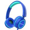 IMYB Kids Headphones, V1 Wired Stereo Foldable Tangle-Free 3.5mm Adjustable On-Ear Headphones for Kids for School/Toddlers/Childrens/Teens/Boys/Girls/Ipad/Tablet/Kindle/Phones/Travel/Plane (Blue) view 1