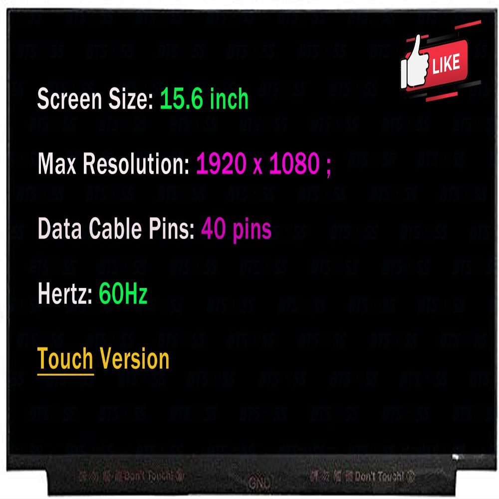 BTSELSS 15.6" LCD Screen Replacement for HP Pavilion 15-EG 15-EG2073CL 15-EG0056NR Display Panel FHD 1920 * 1080 40 pin 60 Hz Touch (Without Tabs)