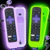 2 Pack Case for Roku Voice Remote Pro, Cover for Roku Headphone Remote Rechargeable Controller Silicone Sleeve Skin Glow in The Dark view 1